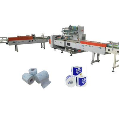 Machine d'emballage à rouleaux de papier toilette pour usine de tissus 100-200 pacs/min