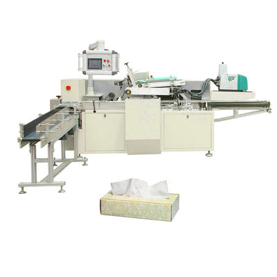 Machine d'emballage en carton entièrement automatique pour tissus faciaux à pliage en V