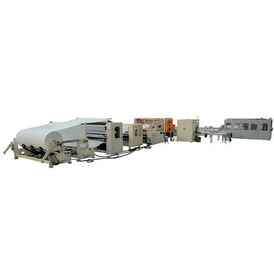 Ligne de production de machines automatiques pour la fabrication de petits rouleaux de papier toilette et d'essuie-tout de cuisine pour les entreprises de papier tissue en Amérique du Sud