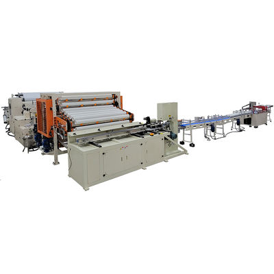 Bonne entreprise petite ligne de production de papier toilette lamination papier rouleau de fabrication machine avec machine d'emballage semi-automatique
