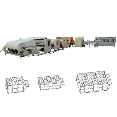 Ligne de production de machines pour l'emballage automatique de paquets de 48 rouleaux de petits rouleaux de papier toilette et d'essuie-tout pour les entreprises de papier tissue en Amérique du Sud